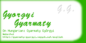 gyorgyi gyarmaty business card